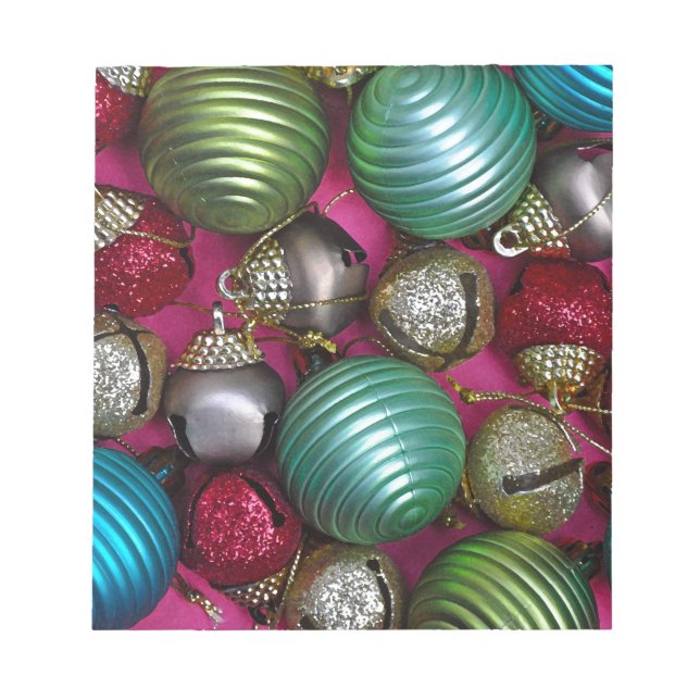 Colourful christmas ornaments notepad (Front)