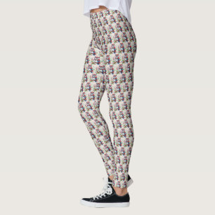 Colourful Christmas Owl Holiday Legging