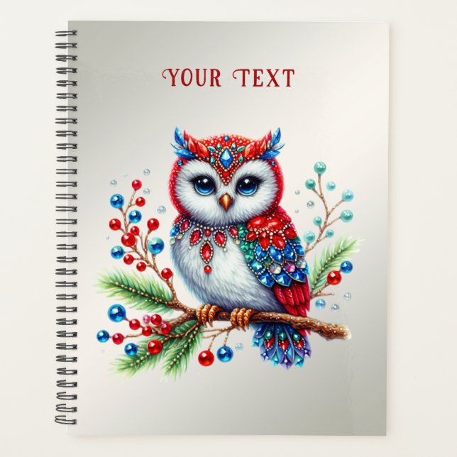 Colourful Christmas Owl Holiday Planner (Front)