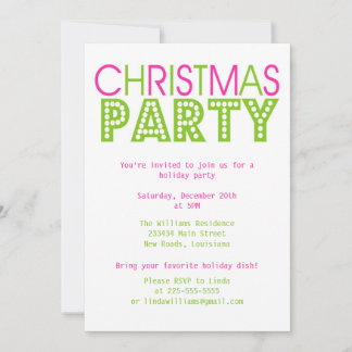 Colourful Christmas Party Invitation