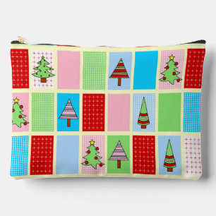 Colourful Christmas Pattern Accessory Pouch