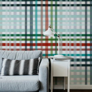 Colourful Christmas plaid Wallpaper