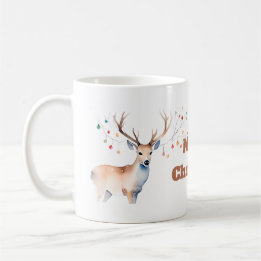 Colourful Christmas Reindeer Mug