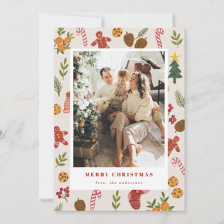Colourful Christmas & Seasonal Items Photocard Holiday Card
