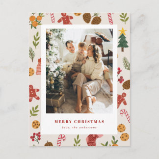 Colourful Christmas & Seasonal Items Photocard Holiday Postcard