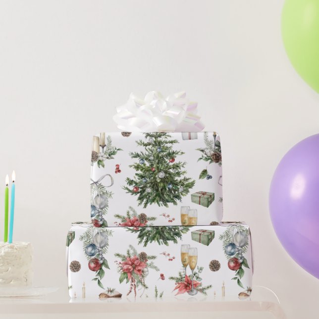 Colourful Christmas symbols pattern 2 Wrapping Paper (Party Gifts)