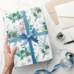 Colourful Christmas symbols pattern No.4 Wrapping Paper<br><div class="desc">A colourful collection of Christmas symbols in a seamless pattern no. 4 with white flowers,  pinecones,  etc.</div>