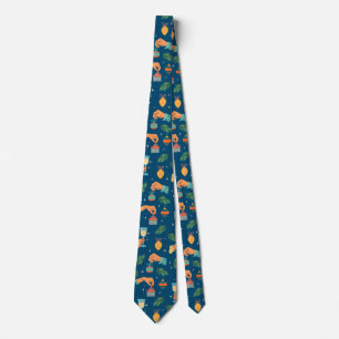 Colourful Christmas symbols pattern Tie