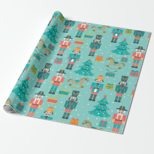 Colourful Christmas Symbols pattern Wrapping Paper
