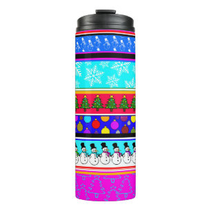 Colourful Christmas Thermal Tumbler
