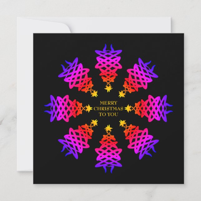Colourful | CHRISTMAS TREE | Festive Greeting Card (Front)