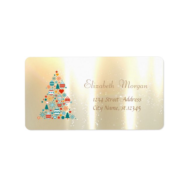 Colourful Christmas Tree Gold Label (Front)