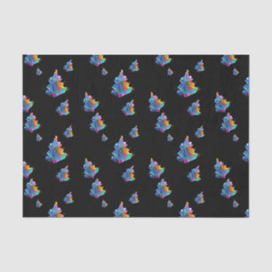 Colourful Christmas Tree Holiday Cute Girly Unique Tissue Paper