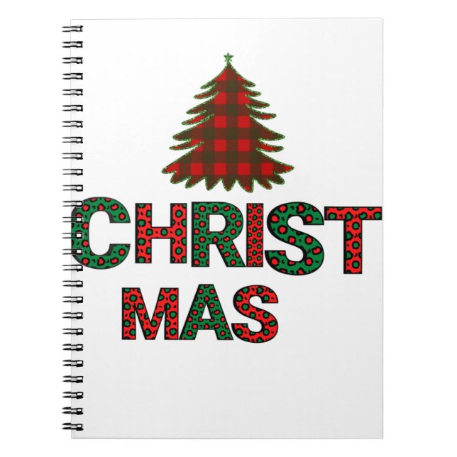 Colourful Christmas Tree Notebook (Front)