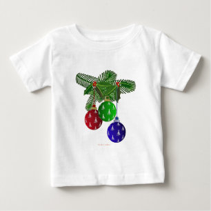 Colourful Christmas Tree Ornaments Baby T-Shirt