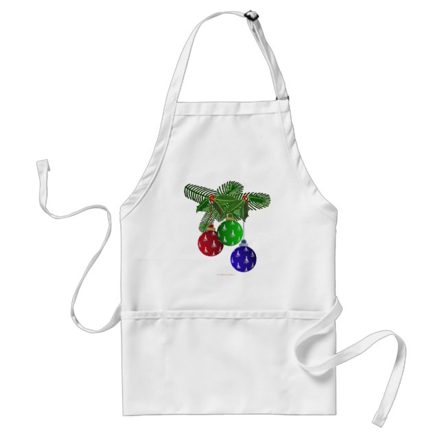 Colourful Christmas Tree Ornaments Standard Apron (Front)