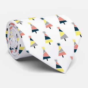 Colourful Christmas  tree pattern Tie