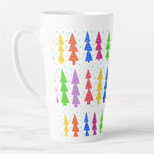 Colourful Christmas Tree Pop Art  Latte Mug