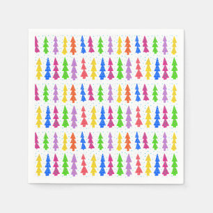 Colourful Christmas Tree Pop Art  Napkin
