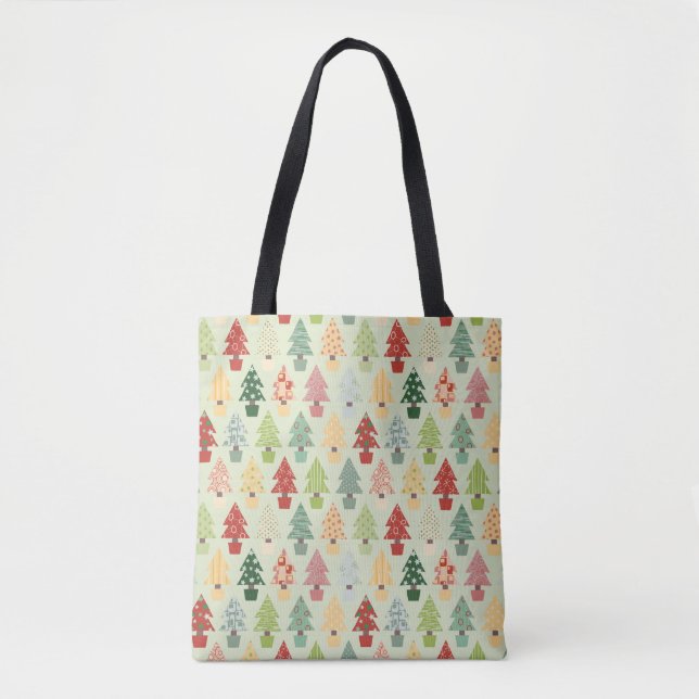 Colourful Christmas Tree Tote (Front)