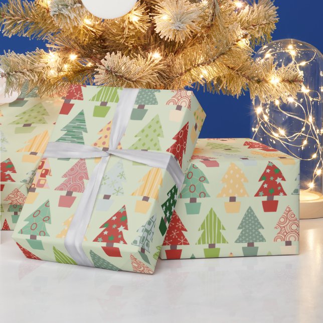 Colourful Christmas Tree Wrapping Paper (Holidays)