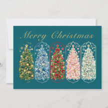 Colourful Christmas Trees Christmas Photo