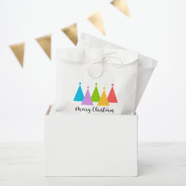 Colourful Christmas Trees Favour Bag (Party)