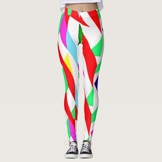 Colourful Chromatic Pattern Leggings (Front)