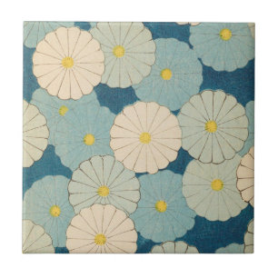 Colourful Chrysanthemum Flowers Tile