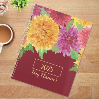 Colourful Chrysanthemum Watercolor Planner