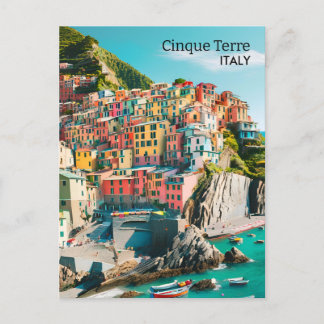 Colourful Cinque Terre, Italy - Customisable Photo Postcard