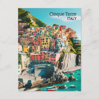Colourful Cinque Terre, Italy - Customisable Photo Postcard