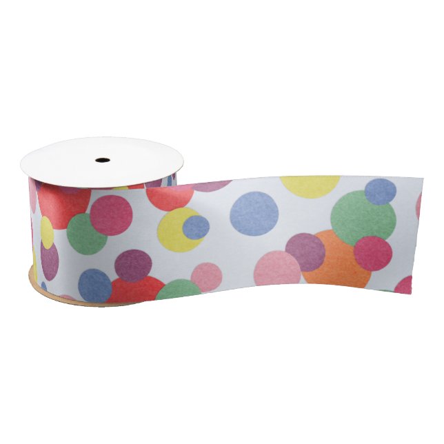 Colourful Circle Collection Satin Ribbon (Spool)