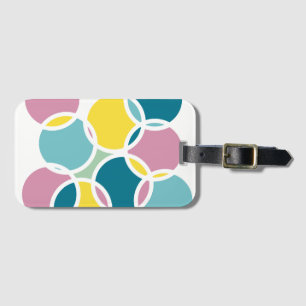 Colourful Circle Design – Fun Geometric Print Luggage Tag