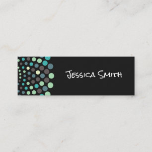 Colourful Circle Dot Pattern Modern Art Mini Business Card
