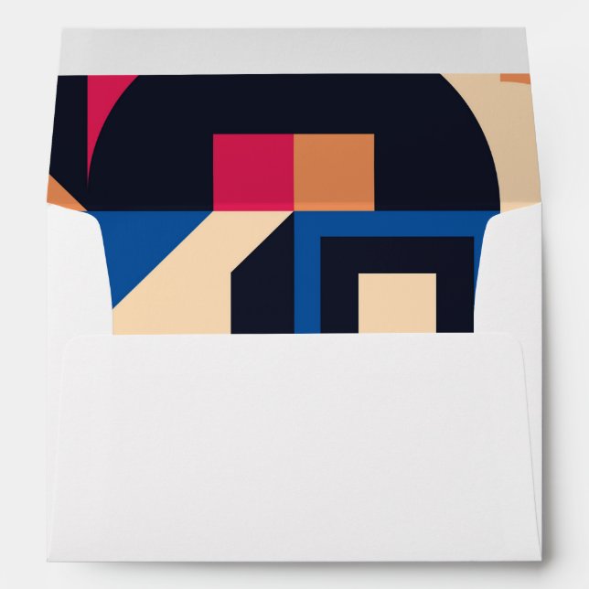 colourful circle geometric pattern envelope (Back (Bottom))