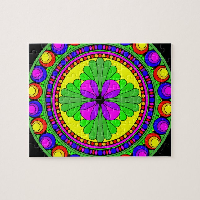 Colourful circle jigsaw puzzle (Horizontal)