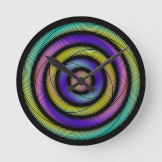 colourful circle of dashes round clock