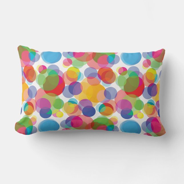 Colourful Circle Pattern Lumbar Cushion (Front)