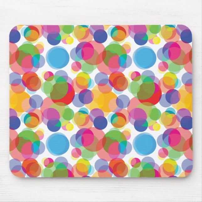 Colourful Circle Pattern Mouse Pad (Front)