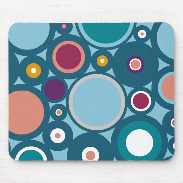 Colourful Circle Pattern Mouse Pad (Front)