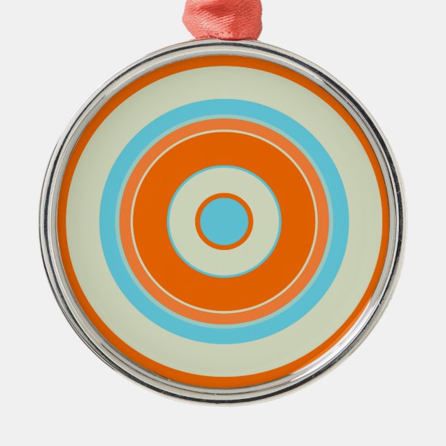 Colourful Circles 03 Metal Ornament (Front)