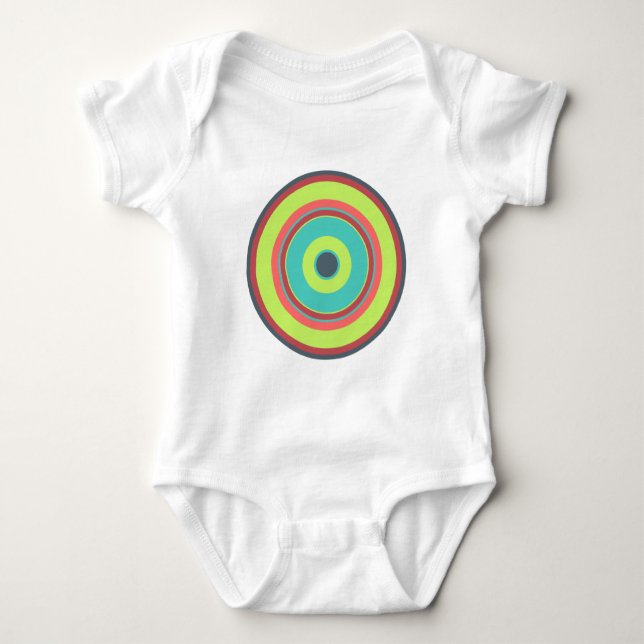 Colourful Circles 04 Baby Bodysuit (Front)