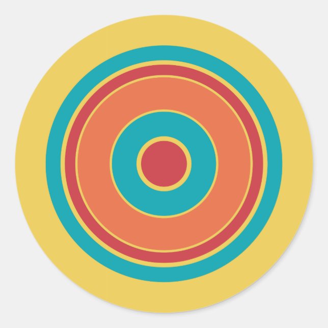 Colourful Circles 05 Classic Round Sticker (Front)