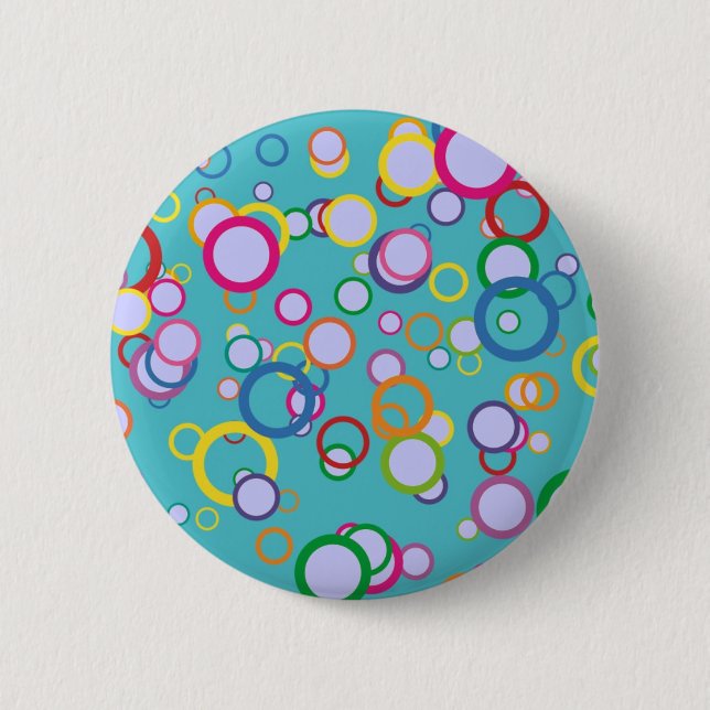 Colourful Circles 6 Cm Round Badge (Front)