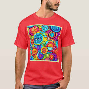 Colourful Circles Abstract Art T-Shirt