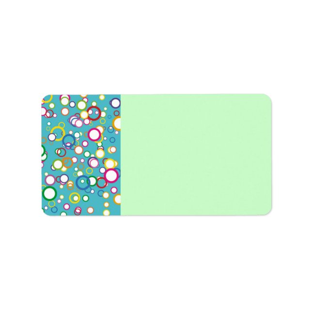 Colourful Circles Address Label (Front)