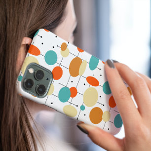 Colourful Circles and Lines Mid-century Pattern Case-Mate iPhone 14 Case