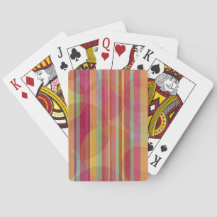 Colourful circles and stripes playing cards