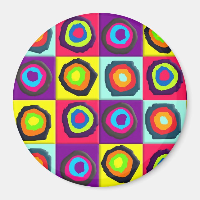 Colourful circles baxkground magnet (Front)